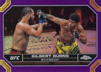 2024 Topps Chrome UFC - Purple Refractor #70 Gilbert Burns Front