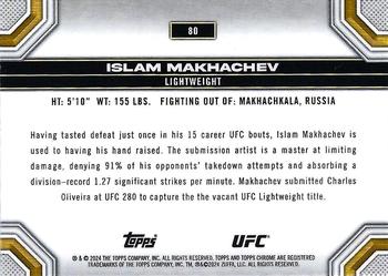 2024 Topps Chrome UFC - Purple Refractor #80 Islam Makhachev Back