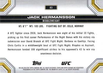 2024 Topps Chrome UFC - Purple Refractor #83 Jack Hermansson Back