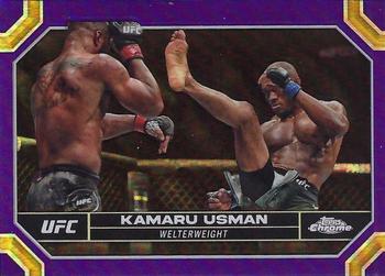2024 Topps Chrome UFC - Purple Refractor #108 Kamaru Usman Front