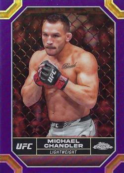 2024 Topps Chrome UFC - Purple Refractor #136 Michael Chandler Front