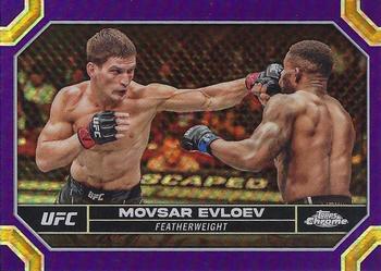 2024 Topps Chrome UFC - Purple Refractor #143 Movsar Evloev Front