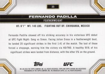 2024 Topps Chrome UFC - X-Fractor #35 Fernando Padilla Back