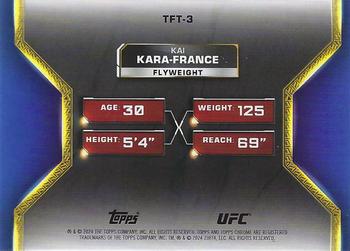 2024 Topps Chrome UFC - Tale of the Tape #TFT-3 Kai Kara-France Back