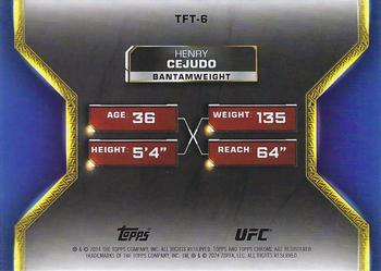 2024 Topps Chrome UFC - Tale of the Tape #TFT-6 Henry Cejudo Back