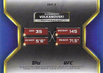2024 Topps Chrome UFC - Tale of the Tape #TFT-7 Alexander Volkanovski Back