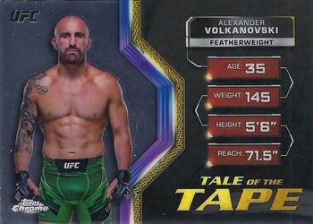 2024 Topps Chrome UFC - Tale of the Tape #TFT-7 Alexander Volkanovski Front
