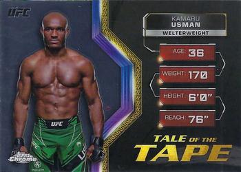 2024 Topps Chrome UFC - Tale of the Tape #TFT-13 Kamaru Usman Front