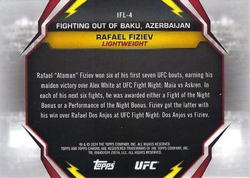 2024 Topps Chrome UFC - International Flair #IFL-4 Rafael Fiziev Back