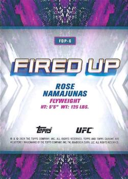 2024 Topps Chrome UFC - Fired Up #FDP-6 Rose Namajunas Back