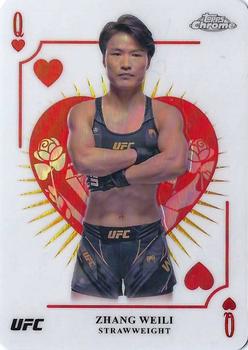 2024 Topps Chrome UFC - Kings & Queens #KAQ-10 Zhang Weili Front