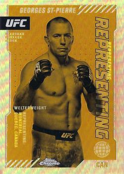 2024 Topps Chrome UFC - Representing #REP-7 Georges St-Pierre Front