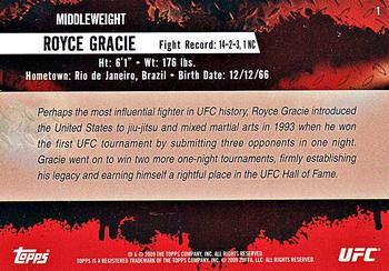 2009 Topps UFC Round 2 #1 Royce Gracie Back