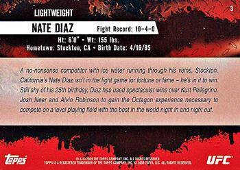 2009 Topps UFC Round 2 #3 Nate Diaz Back
