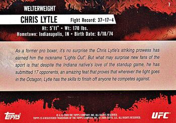 2009 Topps UFC Round 2 #7 Chris Lytle Back
