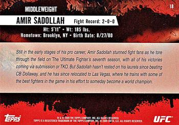 2009 Topps UFC Round 2 #18 Amir Sadollah Back