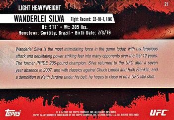 2009 Topps UFC Round 2 #21 Wanderlei Silva Back