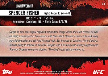 2009 Topps UFC Round 2 #23 Spencer Fisher Back