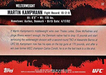 2009 Topps UFC Round 2 #32 Martin Kampmann Back