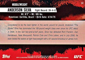 2009 Topps UFC Round 2 #33 Anderson Silva Back