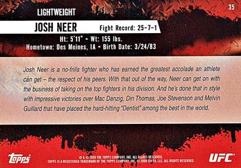 2009 Topps UFC Round 2 #35 Josh Neer Back