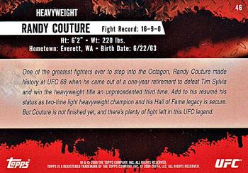 2009 Topps UFC Round 2 #46 Randy Couture Back