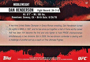2009 Topps UFC Round 2 #67 Dan Henderson Back