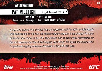 2009 Topps UFC Round 2 #68 Pat Miletich Back