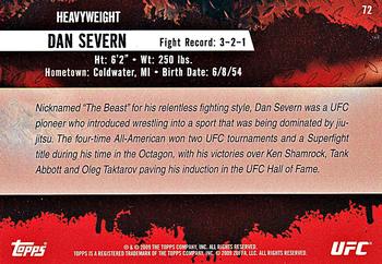 2009 Topps UFC Round 2 #72 Dan Severn Back