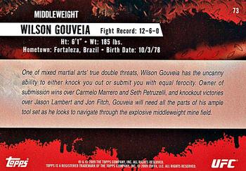 2009 Topps UFC Round 2 #73 Wilson Gouveia Back