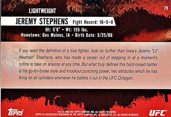 2009 Topps UFC Round 2 #79 Jeremy Stephens Back