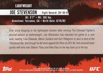 2009 Topps UFC Round 2 #83 Joe Stevenson Back