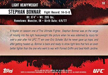 2009 Topps UFC Round 2 #98 Stephan Bonnar Back