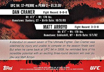 2009 Topps UFC Round 2 #123 Dan Cramer / Matt Arroyo Back