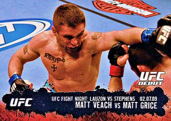 2009 Topps UFC Round 2 #126 Matt Veach / Matt Grice Front