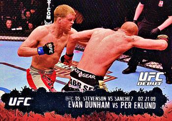 2009 Topps UFC Round 2 #128 Evan Dunham / Per Eklund Front