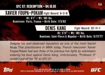 2009 Topps UFC Round 2 #134 Xavier Foupa-Pokam / Denis Kang Back