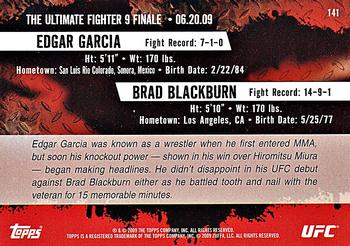 2009 Topps UFC Round 2 #141 Edgar Garcia / Brad Blackburn Back