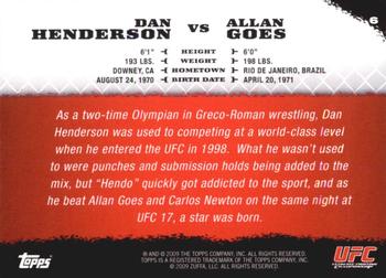 2009 Topps UFC Round 1 #6 Dan Henderson / Allan Goes Back
