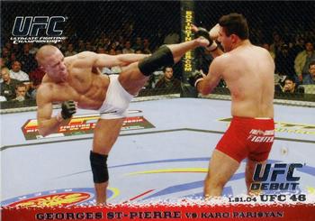2009 Topps UFC Round 1 #17 Georges St-Pierre / Karo Parisyan Front