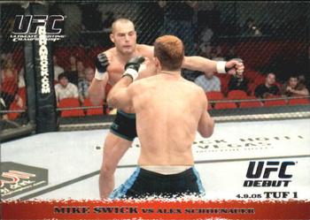 2009 Topps UFC Round 1 #24 Mike Swick / Alex Schoenauer Front