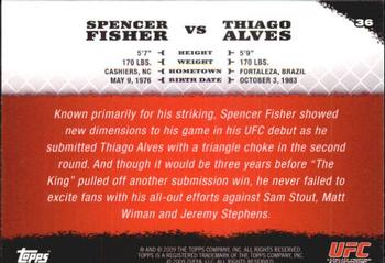 2009 Topps UFC Round 1 #36 Spencer Fisher / Thiago Alves Back