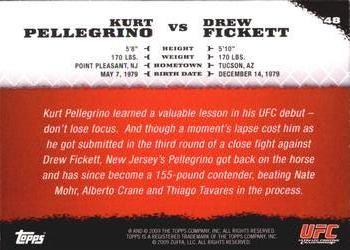 2009 Topps UFC Round 1 #48 Kurt Pellegrino / Drew Fickett Back