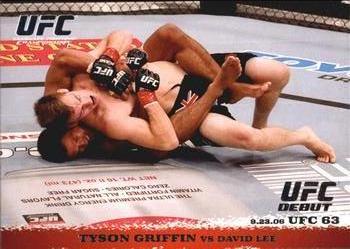2009 Topps UFC Round 1 #52 Tyson Griffin / David Lee Front