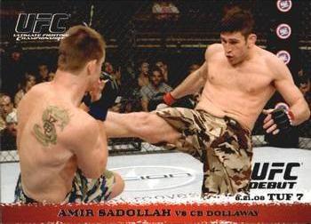 2009 Topps UFC Round 1 #87 Amir Sadollah / CB Dollaway Front