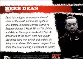 2009 Topps UFC Round 1 #91 Herb Dean Back