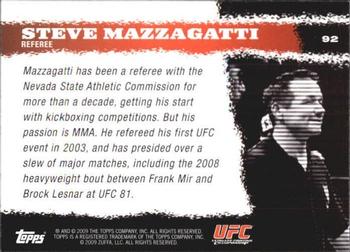 2009 Topps UFC Round 1 #92 Steve Mazzagatti Back