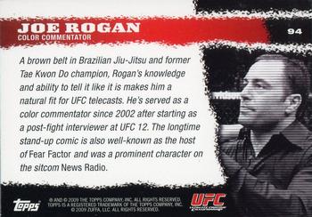 2009 Topps UFC Round 1 #94 Joe Rogan Back