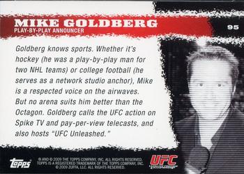 2009 Topps UFC Round 1 #95 Mike Goldberg Back