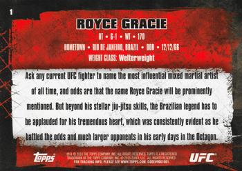 2010 Topps UFC #1 Royce Gracie Back